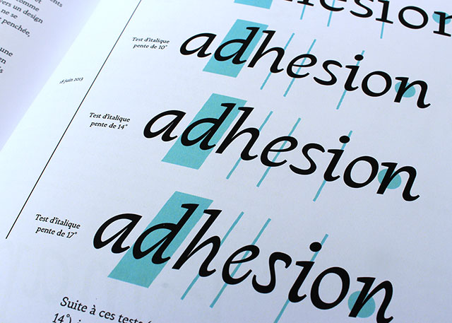 italic tests typeface